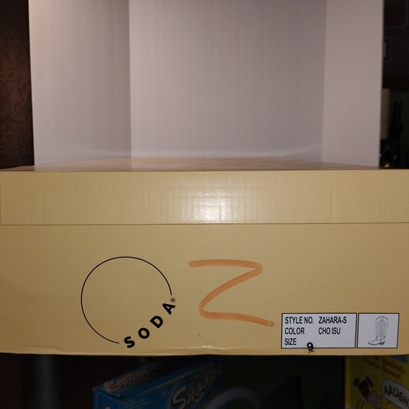 Soda Zahara Boots Tan Western Size 9 Cowgirl Rodeo Tall Knee High - Picture 2 of 16